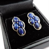 Sterling Silver Lapis Lazuli Earrings New with Gift Pouch