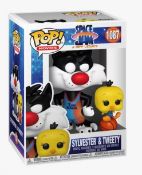 (85/10D) Lot RRP £112. 8x Space Jam A New Legacy Funko Pop Vinyl Sylvester & Tweety Figure RRP £1...