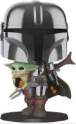(26/10A) Lot RRP £97.98. 3x Pop! Items. 2x Star Wars The Mandalorian With The Child Bobble-Head 3...