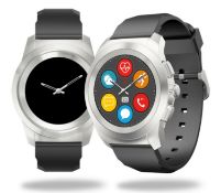 (105/10E) RRP £110. My Kronoz ZeTime Petite Original Brushed Silver Black Silicone Flat Hybrid Sm...