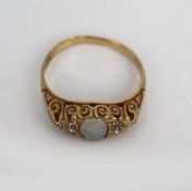 Opal & Diamond 9ct Gold Ring