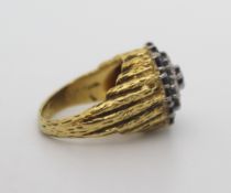 Sapphire & Diamond 18ct Cluster Ring