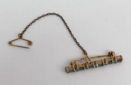 Edwardian Aquamarine 14ct Gold Brooch