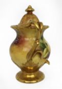 Coalport Hand Painted Fruit Pot Pourri by Michael Bates