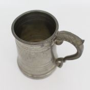 Pewter Tankard with Glass Bottom