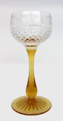 Stuart Beaconsfield Hock Glass Coloured Stem