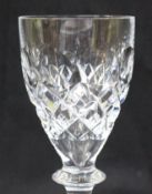 Set of 6 Heavy Cut Glass English Wine Glasses