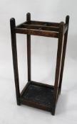 Oak Hall Umbrella Stand with Tray Lining c.1900