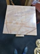Variegated Marble & Gilt Metal Pedestal Column