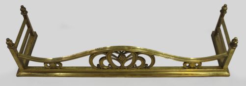 Antique Brass Art Nouveau Fire Fender c.1900