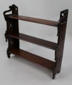 Antique Mahogany Wall Hanging Shelves