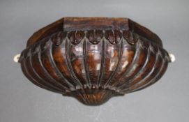 Victorian English Carved Oak Wall Bracket
