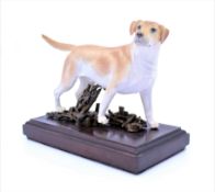 Albany Porcelain & Bronze Golden Retriever Sculpture