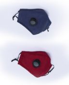 200 x Face Covering Mask With Filter Reusable And Washable Assorted Colours Red, Blue And Black