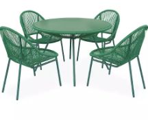 John Lewis Salsa 4-Seater Round Garden Dining Table & Chairs - Grading Info - RI003018023 Good...