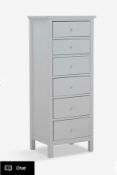 John Lewis ANYDAYWilton 6 Drawer Chest, White - Grading Info - RI002996740 Goods are damaged P...