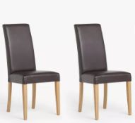 John Lewis ANYDAY Slender Faux Leather Dining Chairs, Set of 2 - Grading Info - 015566 Goods ar...