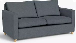 John Lewis Bailey Double Sofa Bed, Light Leg, Soft Weave Steel - Grading Info - RI003009392 Goo...