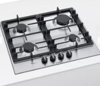 Bosch PCP6A5B90 60cm Gas Hob, Brushed Steel - Grading Info - BOSCH gas hob. - Stock number...