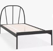 John Lewis ANYDAY Sunrise Metal Bed Frame, Single, Black - Grading Info - RI003005951 Goods ar...