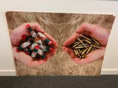Swap Tabasco for bullets screen print - From the Wellington Nightclub