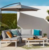 (63/P) Hartington Spirit Collection Grey Metal Garden Corner Sofa Set RRP £1110 (When Complete)....