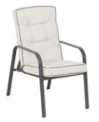 (26/P) RRP £200. 6x Rowly Reclining Garden Dining Chair With 6x Cushion From Rowly 8 Piece Garden...
