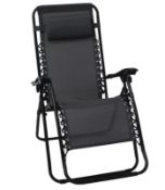 (70/5C) 8x Garden / Camping Chair Items. 1x Reclining Metal Sun Lounger Black RRP £55. 2x Floral...