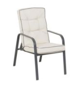 (25/P) RRP £200. 6x Rowly Reclining Garden Dining Chair With 6x Cushion From Rowly 8 Piece Garden...