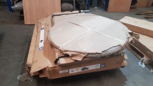 (64/R3) 5x Items. 1x Florence Collection Rattan Round Table Top With Glass. 1x Rattan Rectangular...