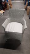 (39/5F) RRP £70. Hartman Cornbury Rattan Dining Chair With Cushion.
