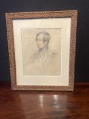 Pencil And Body Coloured Portrait of a Man