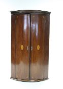 Georgian Inlaid Bow Fronted Cupboard