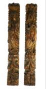 A Pair of C17th Wood Carvings