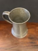 Pewter Quart Mug with Waisted Shape
