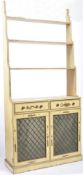 Painted Pine Regency Cupboard with Display Rack on Top