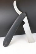 Antique Wooden Shop Sign of a Cut Throat Razor