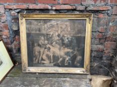 Early C19th Engraving of the Death of Nelson in a Period Frame