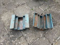 2 x Vintage Metal Tool Boxes
