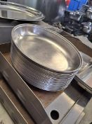 (Lot 53) 19 x Veg Dish With Lids (10 Extra Lids) - S/S