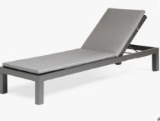 KETTLER Elba Garden Cushioned Sun Lounger, Charcoal - Grading Info - RI003023426 Goods are fau...
