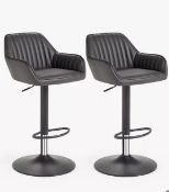 John Lewis Brooks Gas Lift Adjustable Bar Chairs, Set of 2 - Grading Info - RI 2952989 Old ITS...