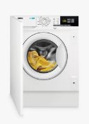 Zanussi Z814W85BI Integrated Washing Machine, 8kg Load, 1400rpm Spin, White - Grading Info - DE...