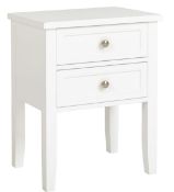 John Lewis St Ives 2 Drawer Bedside Table, White - Grading Info - goods from RI 2990502 cant r...