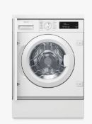 Neff W543BX1GB Integrated Washing Machine, 8kg Load, 1400rpm Spin, White - Grading Info - RI00...