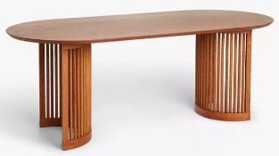 John Lewis Trestle 6 Seater Dining Table - Grading Info - 011112 Goods are damaged Surface defe...