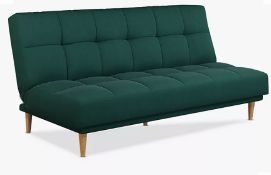 John Lewis Linear Medium 2 Seater Sofa Bed, Light Leg, Relaxed Linen Nettle - Grading Info - R...