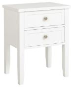 John Lewis St Ives 2 Drawer Bedside Table, White - Grading Info - goods from RI 2990500 which I...