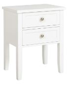John Lewis St Ives 2 Drawer Bedside Table, White - Grading Info - goods from RI 2990501 which...
