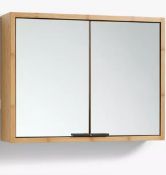 John Lewis Chevron Double Mirrored Bathroom Cabinet - Grading Info - RI002934651 Goods not want...